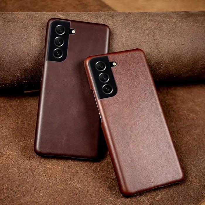 Étuis en cuir véritable faits à la main pour Samsung Galaxy S21 FE S20 S20FE 5G S20Plus, coque arriè