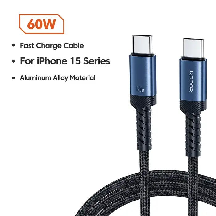 Toocki-Câble USB Type-C PD 100W, charge rapide, pour Xiaomi POCO F3 Realme Macbook Samsung iPad