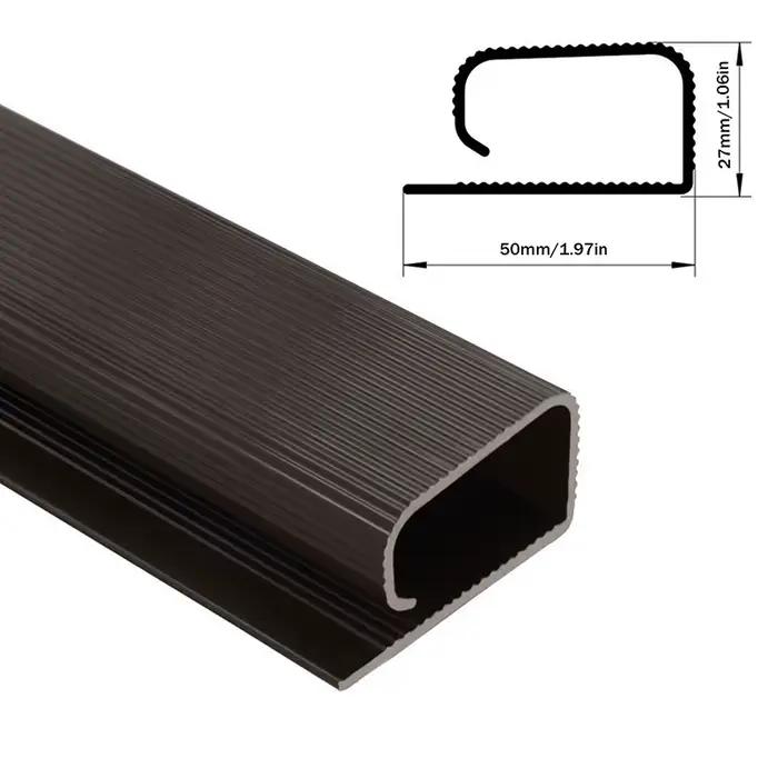 [F] 40cm/15.75inch Bande de gestion de câbles sous le bureau en PVC, cache-câbles, support de fils, 