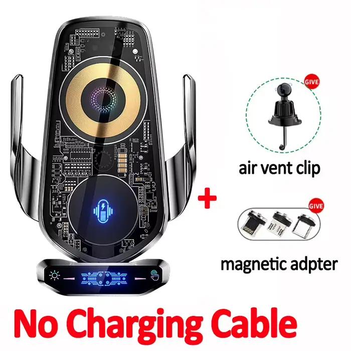 Chargeurs de voiture sans fil pour iPhone, charge rapide, induction infrarouge, Samsung, Xiaomi, 14 
