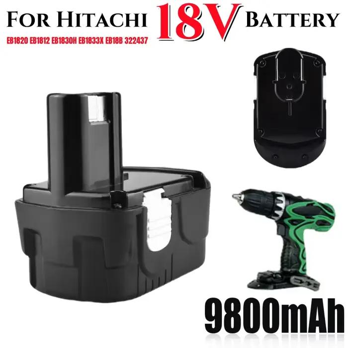 Batterie rechargeable au lithium 18 V 9,8 Ah pour outils électriques Hitachi 18 V BCL1815 BCL1830 EB