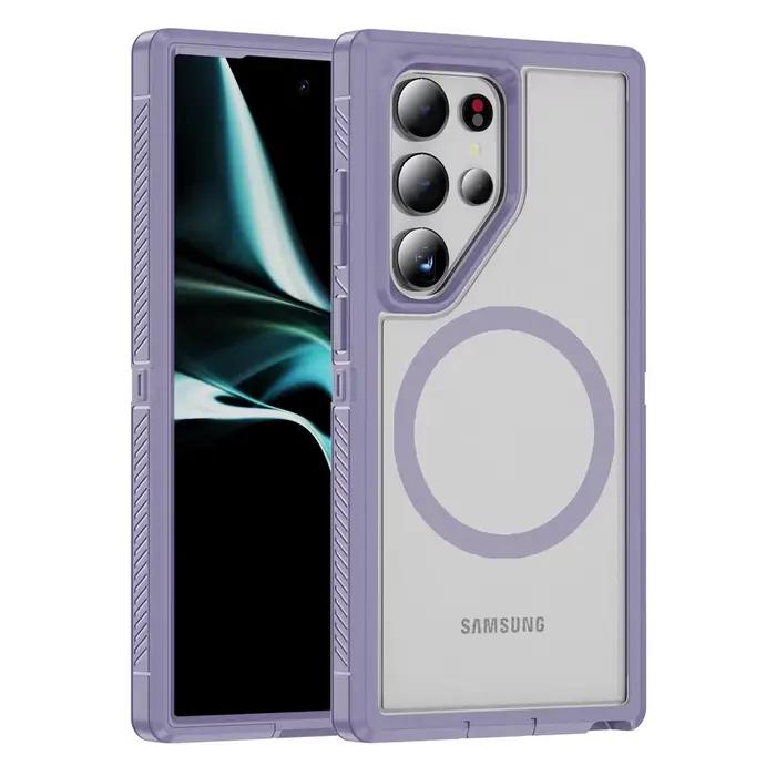 Coque magnétique Magsafe 256 Armor pour Samsung, S24, S22, S23, S25 Ultra, S24 Plus, S23 FE, Side An