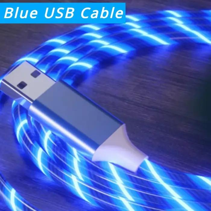 Câble LED lumineux 3A câble de charge rapide Type C USB Type C câble de transfert de données haute v