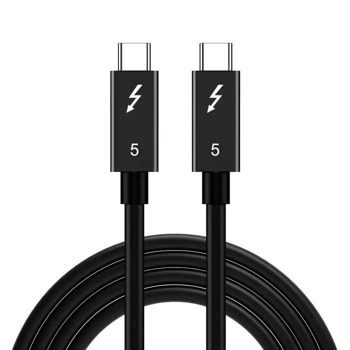 Câble de données complet Thunderbolt 5 0.5M 1M 2M PD 240w 16K 30Hz sortie vidéo 120Gbps USB C vers U