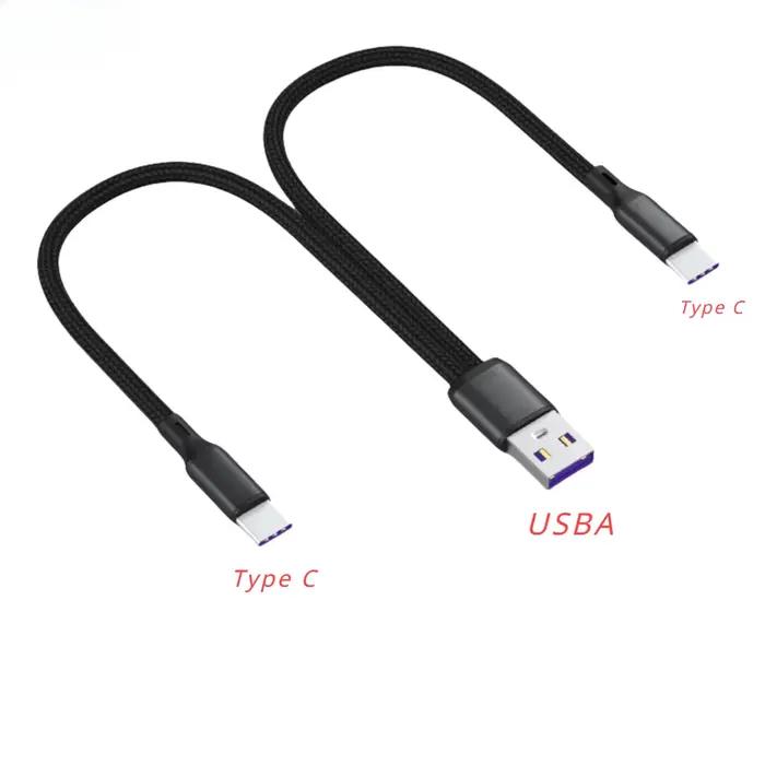 Câble de chargement multiple USB 2 en 1, cordon de téléphone multiple USB C