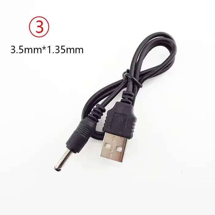 Cordon d'alimentation USB A mâle vers DC, 2.0mm, 0.6mm, 2.5mm, 3.5mm, 1.35mm, 4.0mm, 1.7mm, 5.5mm, 2