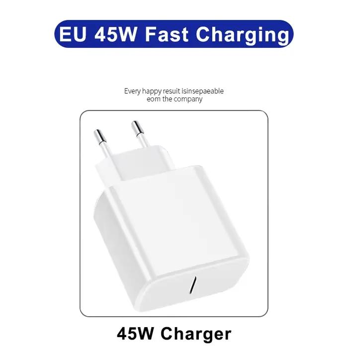 PD 45W Charger Adaptateur de téléphone à charge rapide pour Samsung Galaxy S24 S23 S22 S25 Ultra A54