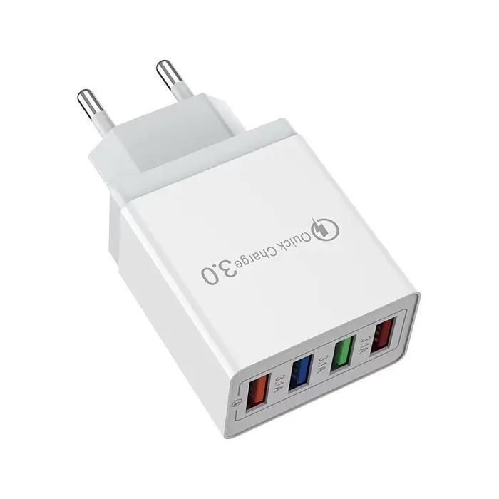 Chargeur USB Quick Charge 3.0, prise EU US, pour iPhone, Xiaomi, Huawei, Redmi, design portable, acc