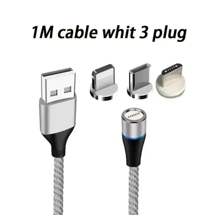 Câble de données à magnétisation Super rapide 5A, câble de chargement de téléphone portable multifon