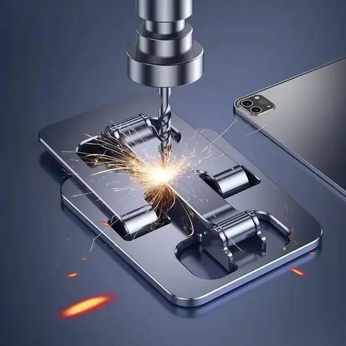 Support de téléphone de bureau pliable universel en alliage d'aluminium, support métallique pour iPh