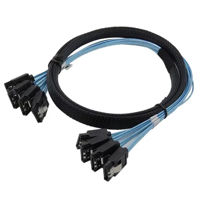 4/6 pièces/ensemble câble Sata vers Sata 6 Ports/ensemble câble de Date câble Sata Sas 7 broches 6Gb