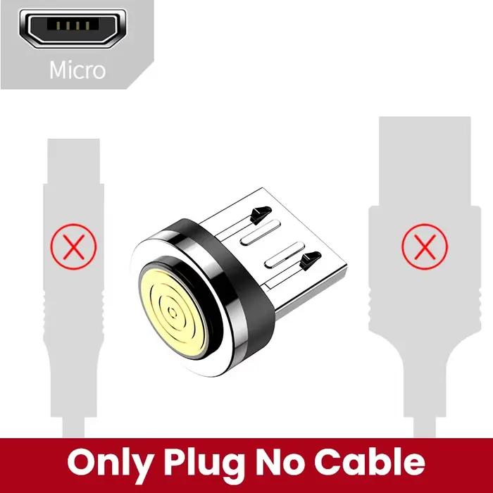 Elough câble magnétique Type C fil 540 rotation 3A aimant de charge rapide USB Type C Micro câble po
