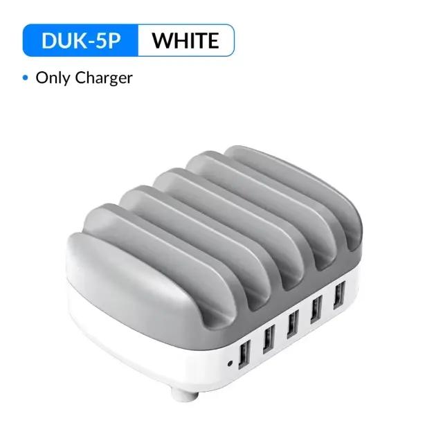 ORICO – Station de charge USB à 5 Ports, avec support, câble de charge 40W 5V2.4A, pour iphone Samsu