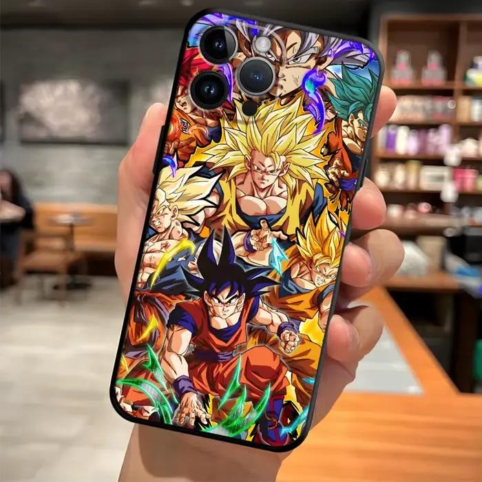 Dragon Ball Goku végéta étui pour iPhone 17Air XR 15 16 14 Plus 13 12 11 17 Pro Max XS Max 7 8 noir 