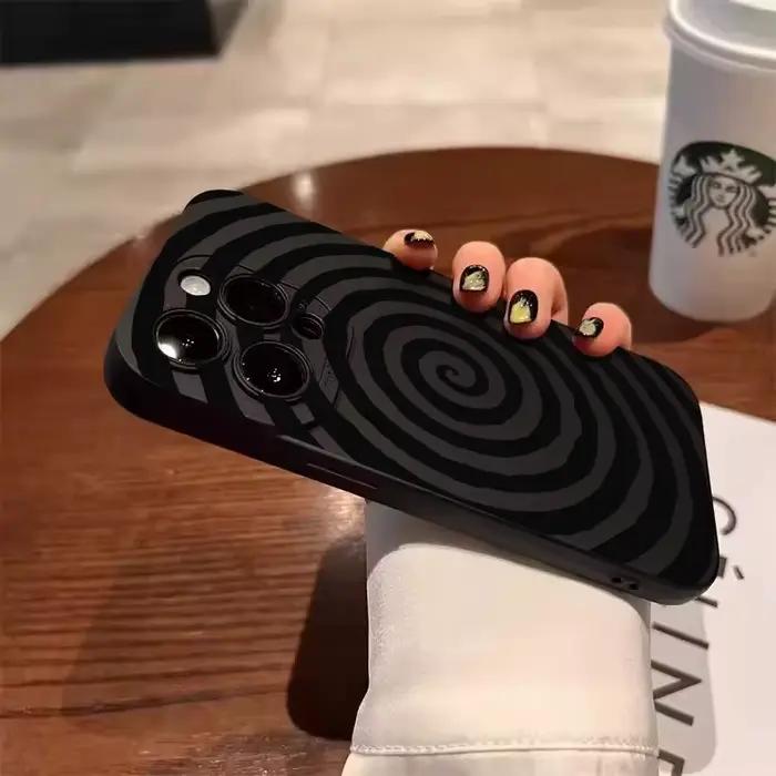 Coque de téléphone en Silicone à motif de cercle tourbillonnant, étui pour Xiaomi Redmi 13 12C 13C 1