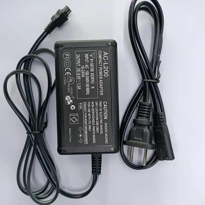 Chargeur adaptateur secteur AC-L200 pour Sony Handycam DCR-SX60,DCR-SX63,DCR-SX65 DCR-SX40, DCR-SX41