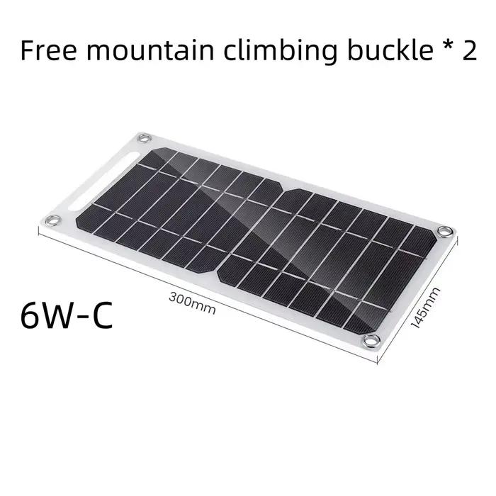 Chargeur solaire USB 6W, panneau étanche Portable pour Camping en plein air, randonnée, chargeur de 