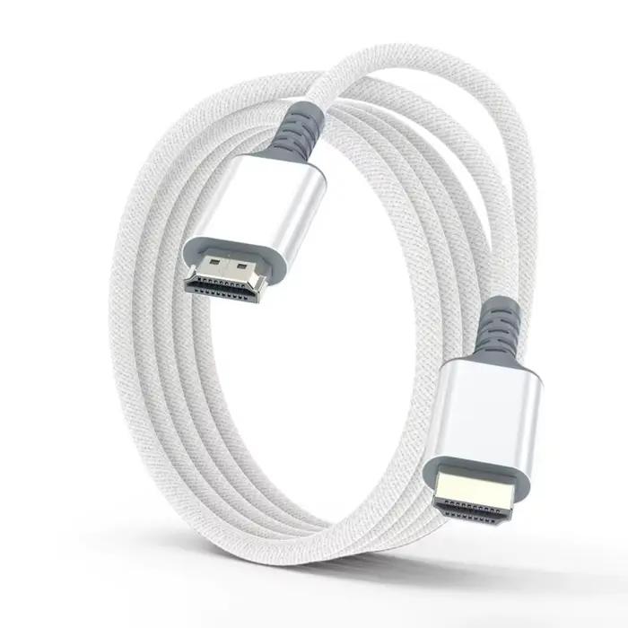 Câble HDMI 2.1 Ultra HD blanc glacé 8K 60Hz 4K 240Hz 48Gbps HDR10+ pour PS5, ordinateur portable, bo