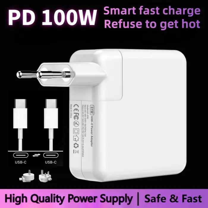 Chargeur USB C pour MacPlePro, MacPlePro, MacPleAir 16, 15, 14, 13 pouces, iPad Pro et tous les appa