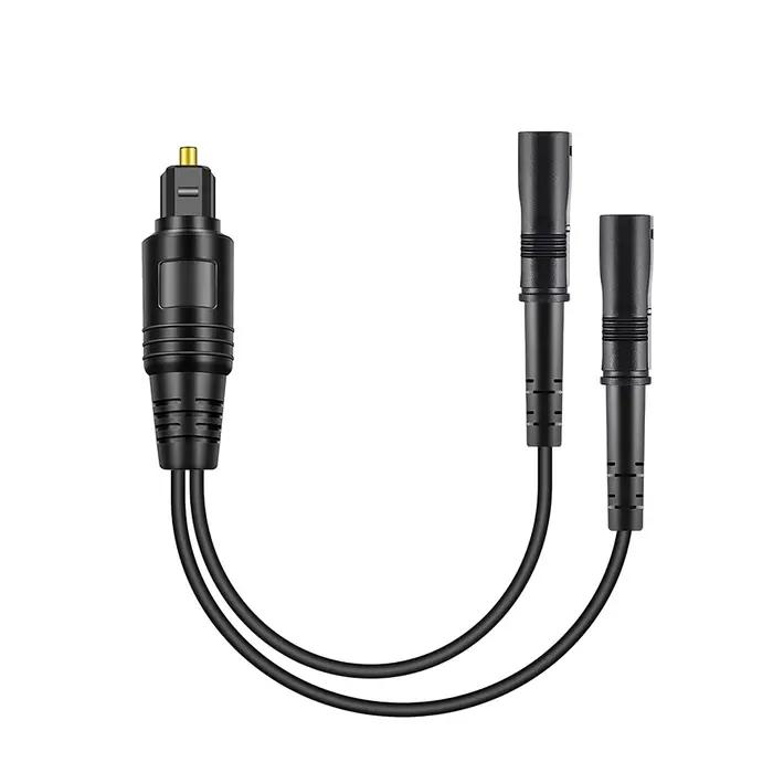 Câble Audio séparateur optique, 1 entrée 2 sorties, adaptateur optique numérique Toslink SPDIF, ampl
