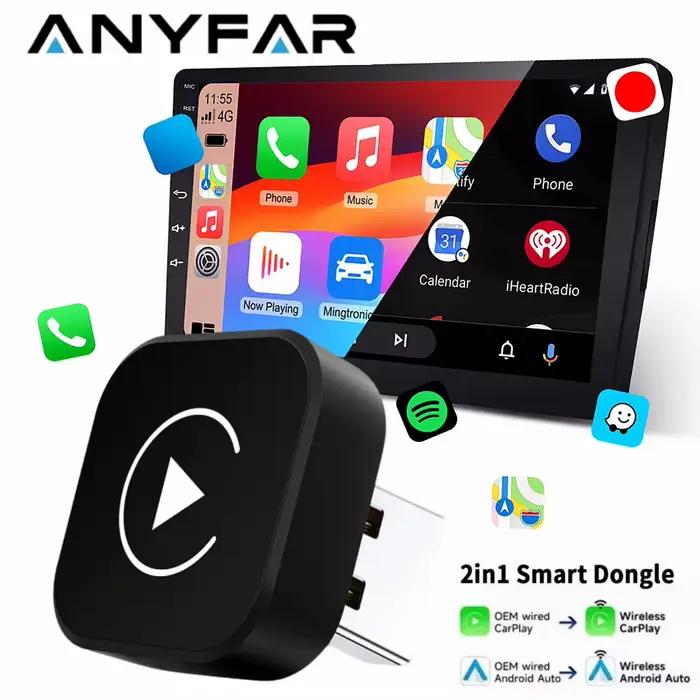 Boîtier/adaptateur sans fil Android Auto CarPlay, dongle USB intelligent, convertit le CarPlay filai