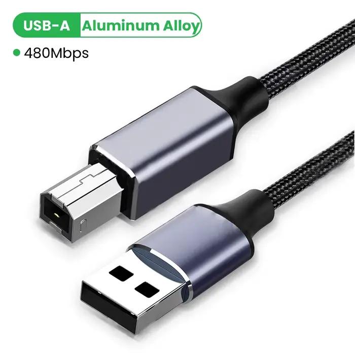Câble d'imprimante USB Type B 1m/2m/3m, câble USB Type C vers USB B pour PC, imprimante Canon, Epson