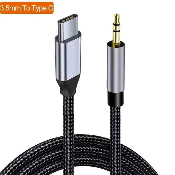 Câble Audio AUX de voiture type-c USB C à Jack 3.5mm, adaptateur de haut-parleur de voiture pour Sam