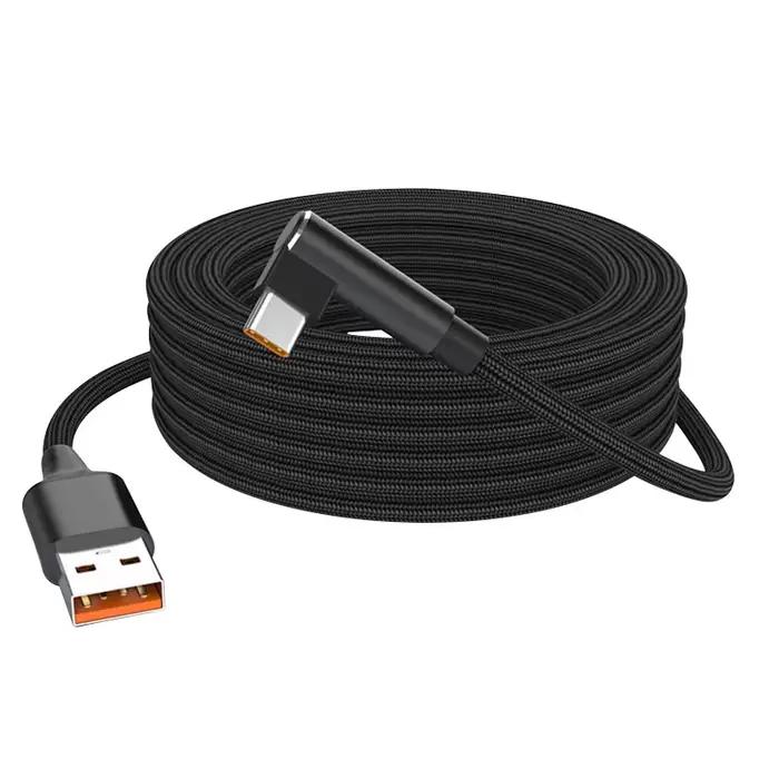 Coude USB C 6A charge rapide étendre 3m câble de données de Type C de 5 mètres pour Huawei,Xiaomi,Sa
