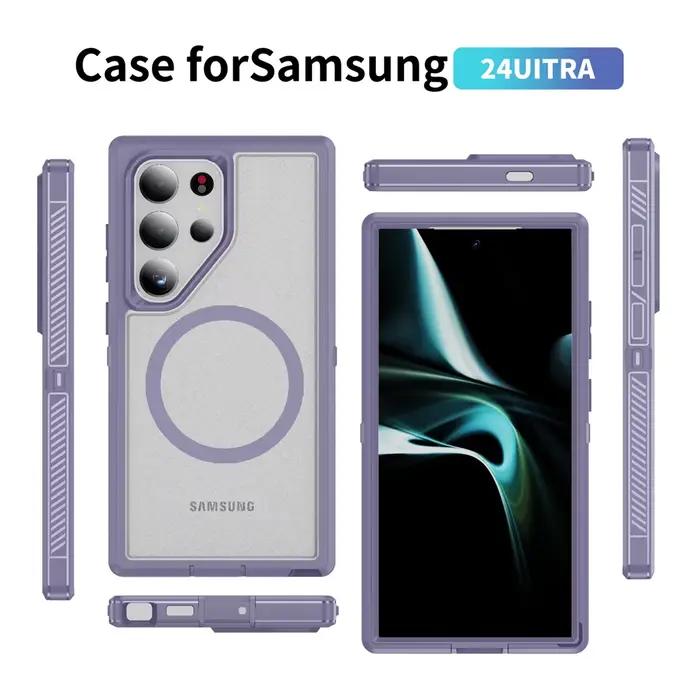 Coque magnétique Magsafe 256 Armor pour Samsung, S24, S22, S23, S25 Ultra, S24 Plus, S23 FE, Side An