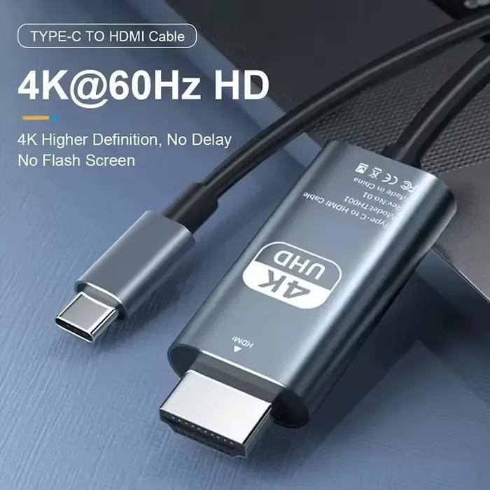 Câble de Conversion vidéo USB C vers HDMI 4K 60Hz HD, pour iPhone 15 16 17 Pro MacBook Samsung Xiaom