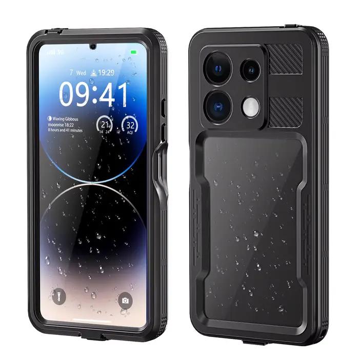 Étui étanche IP68 pour la natation pour Xiaomi Redmi Note 15 14 13 Pro 5G, avec film protecteur tran