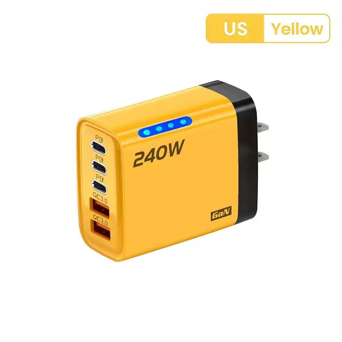 5 Ports USB C PD chargeur Charge rapide 3.0 Type C USB chargeurs de téléphone adaptateur de Charge r