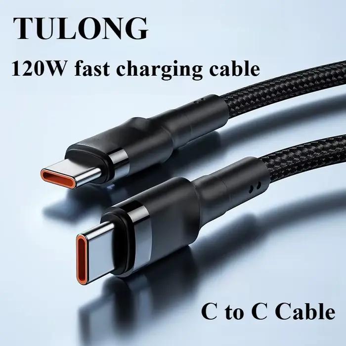 Câble de données C à C type-c, câble de charge rapide PD à Double tête 6A adapté à la ligne de donné