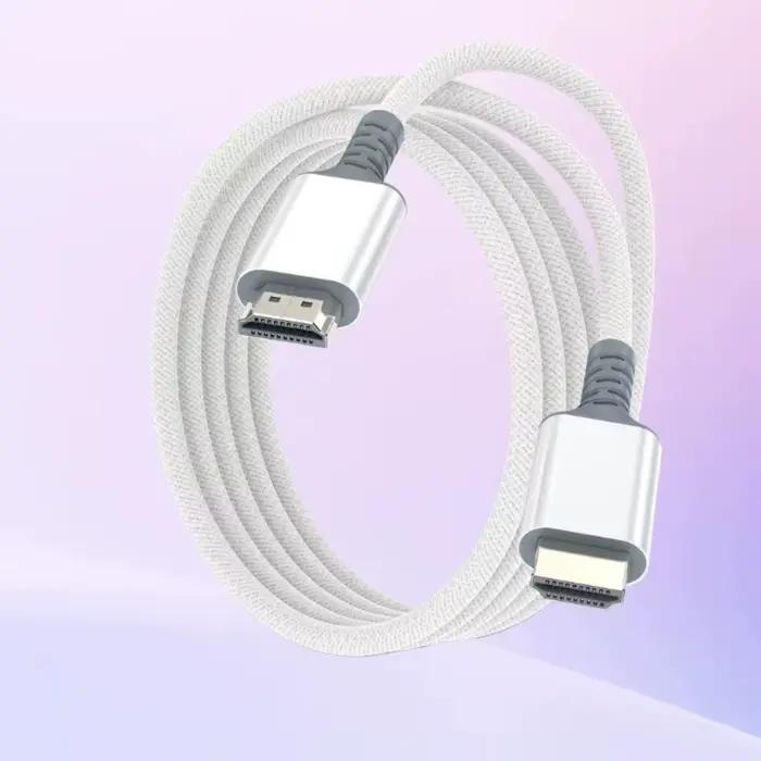 Câble HDMI 2.1 1M/2M/3M Blanc 8K 60Hz 4K 240Hz Câble HDMI haute vitesse Ultra HD pour TV Moniteur Pr