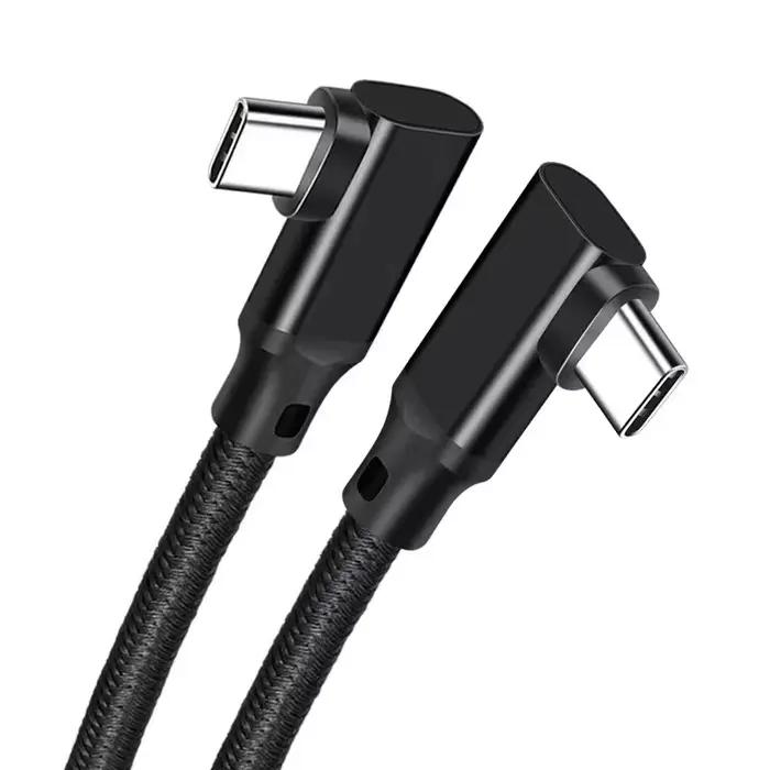 Câble de données USB 3.2 Gen2 20Gbps VR Type C, vidéo 4K, 90 degrés, 240W PD, charge rapide pour ord