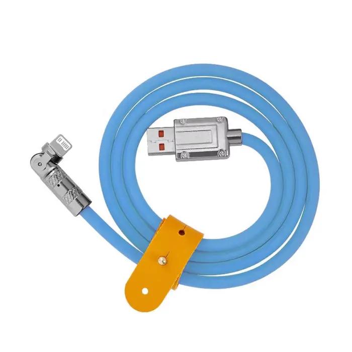 Câble de chargement USB rotatif, 1m, 1.5m, 2m, pour Apple iPhone 13 12 mini 11 Pro max 14 Plus XS MA