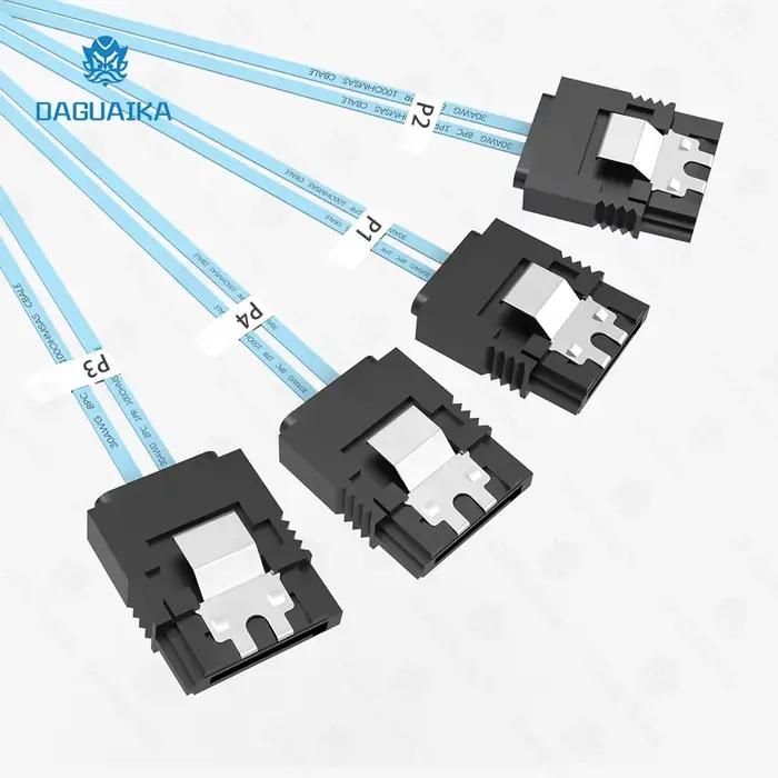 4/6/8 pièces/ensemble câble Sata vers Sata 6 Ports/ensemble câble de Date SATA 3.0 cordon Sas 7 broc