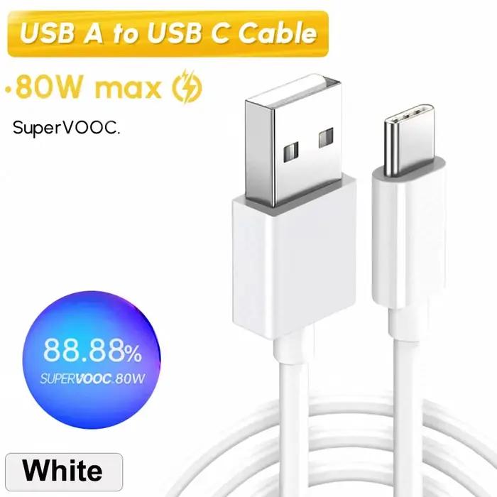 Câble de charge rapide OPPO d'origine Type C Supervooc 80W 45W OPPO Find X9 Pro X8 A6 Pro N2 N6 Reno