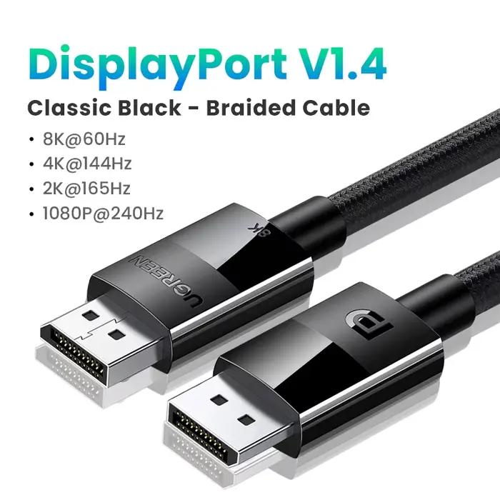 UGREEN – câble Displayport 8K DP1.4 4K144Hz, câble Audio vidéo pour boîtier TV Xiaomi, moniteur PC p