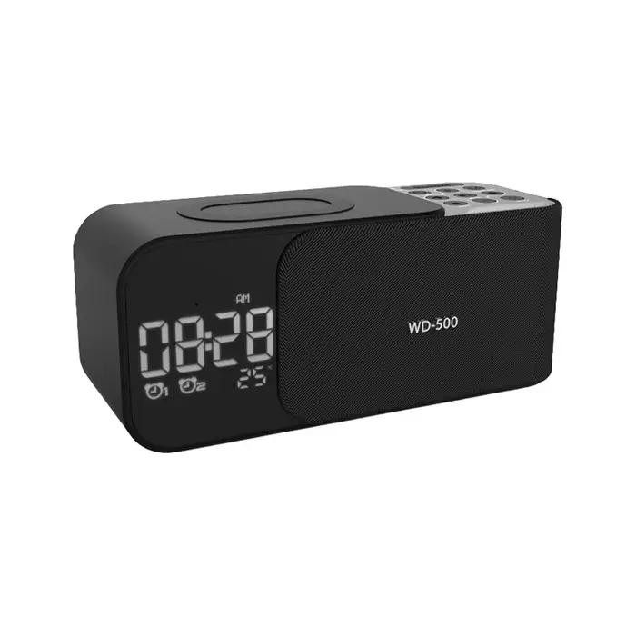 15W charge sans fil double réveil maison haut-parleur Bluetooth avec veilleuse Bluetooth caisson de 