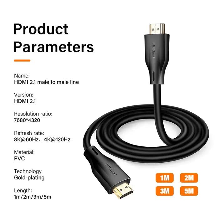 Câble HDMI 2.1 pour TV ordinateur portable PS4 PS5 commutateur Ultra haute vitesse 8K 60HZ 4K 120HZ 