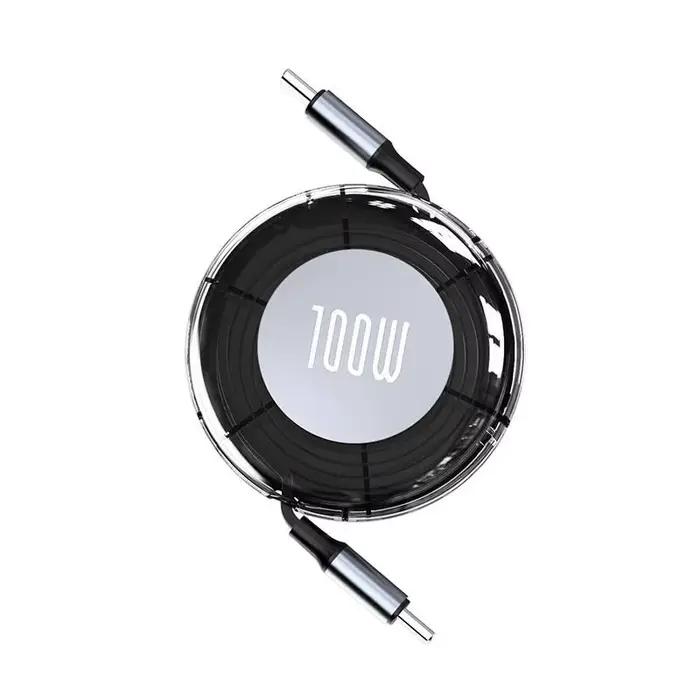 Câble rétractable PD 100W USB Type C vers Type C, charge rapide, câble USB C vers USB C pour iphone 