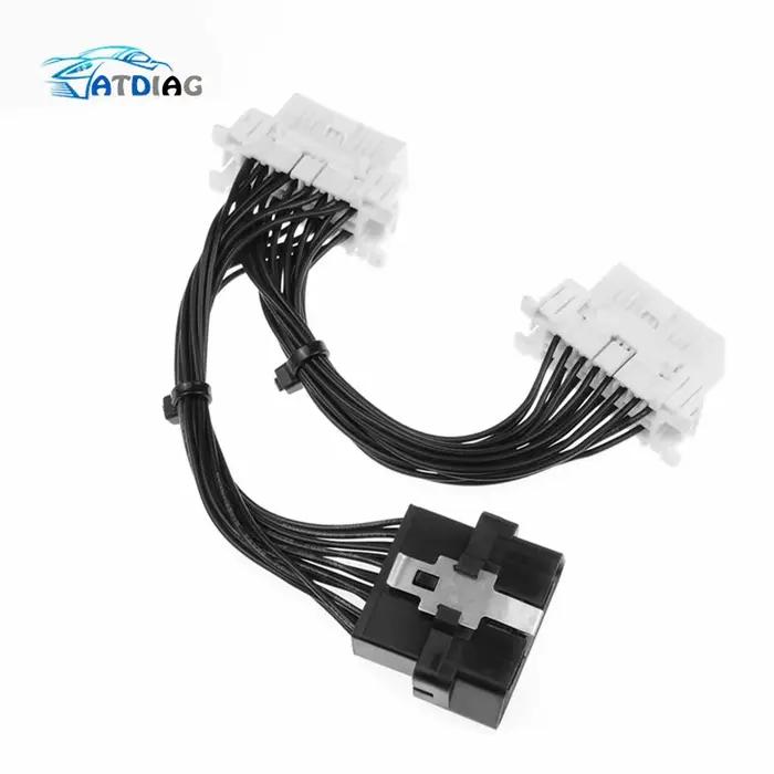 Transmission Stable et haute vitesse 16 broches OBD2 OBDii OBD 2 câble d'extension répartiteur un mâ