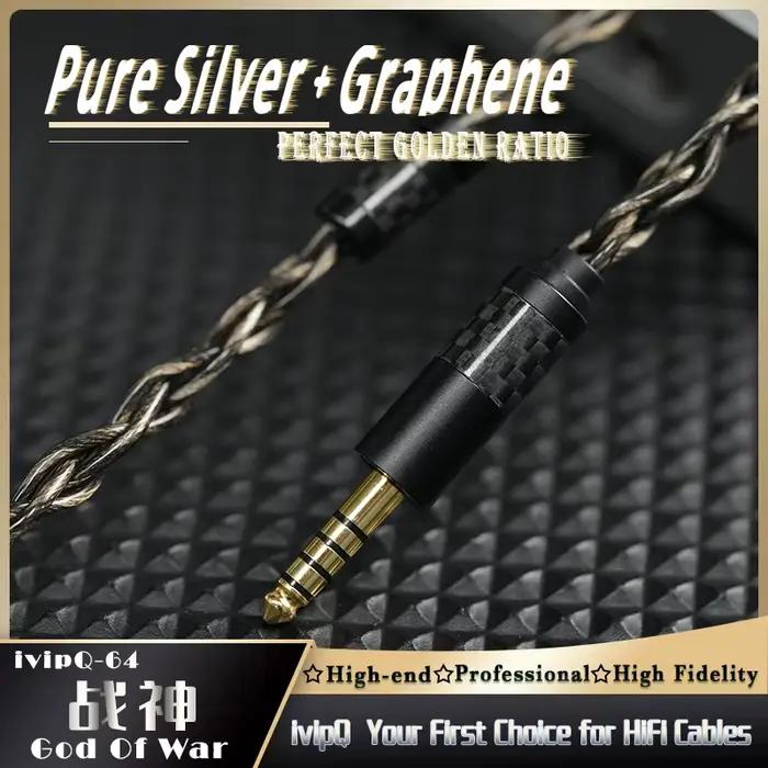 Câble de mise à niveau pour écouteurs HiFi ivipQ-64 God of War, 7N, graphène imprégné d'huile d'arge