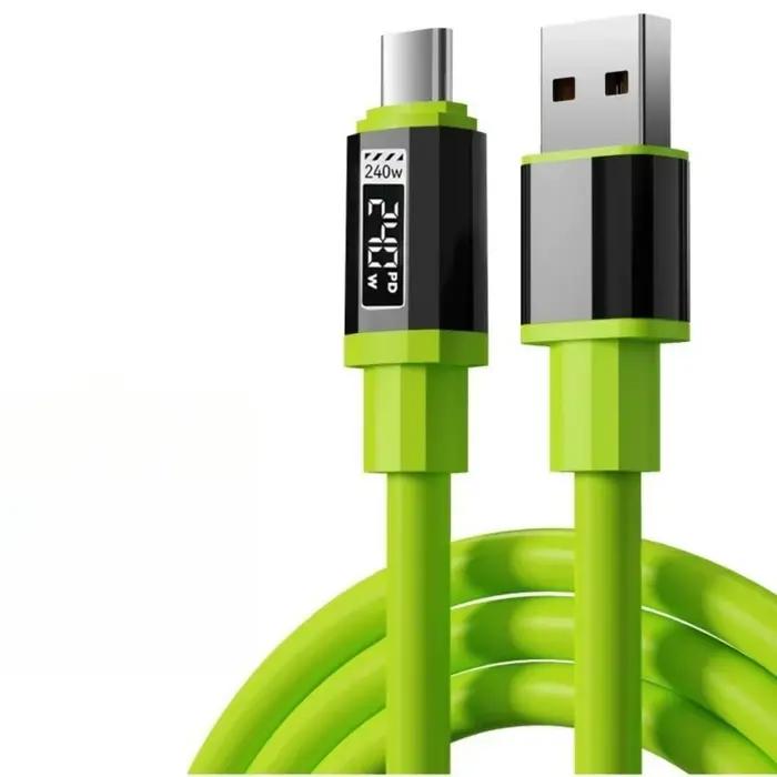 Câble USB Type C 240W PD, Charge rapide, cordon de données pour iPhone Samsung Xiaomi Huawei USB C v