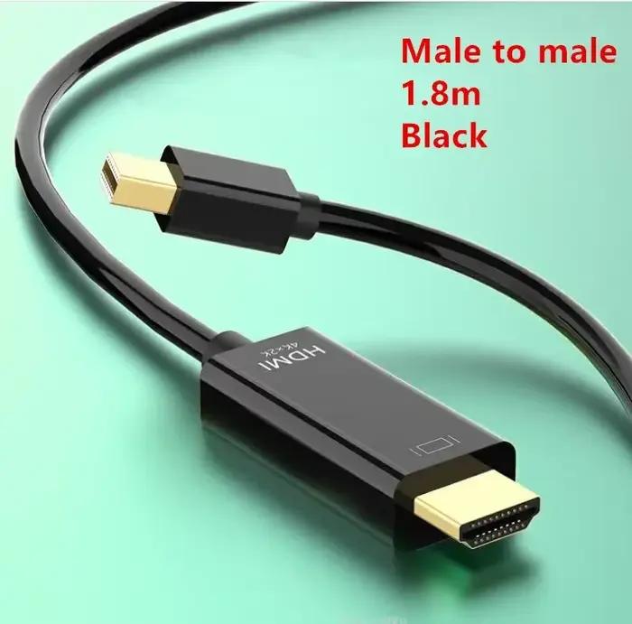 Câble Mini DP vers HDMI compatible 4K 30Hz, adaptateur Mini DP vers HD, vidéo et audio DP pour PC, p