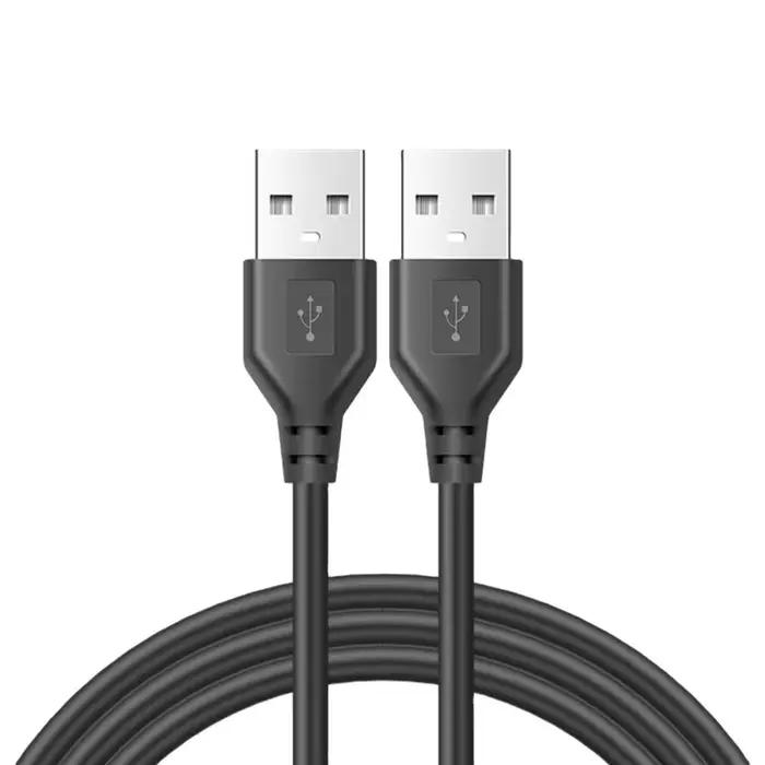 Câble de données USB A mâle vers USB mâle double USB 2.0 de 0,5 m, adapté aux PC, aux disques durs, 