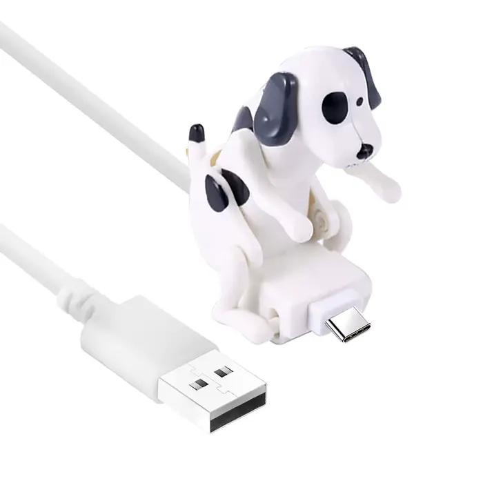 Câble de charge rapide amusant pour chien, câble de données pour iPhone IOS Android Type-C, ligne de