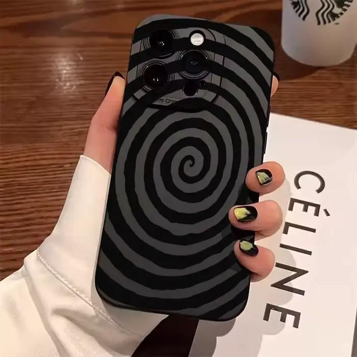 Coque de téléphone en Silicone à motif de cercle tourbillonnant, étui pour Xiaomi Redmi 13 12C 13C 1