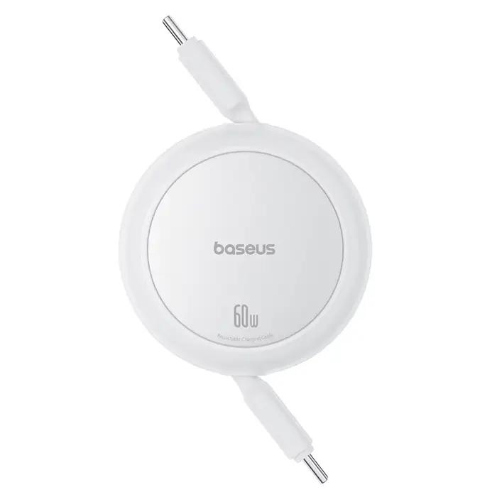 Baesus câble USB C rétractable 60W pour iPhone 16 15 Plus Pro Max câble de charge rapide pour MacBoo